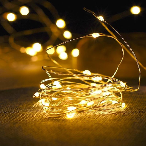 1-10M Copper Wire LED String lights night light Holiday lighting For Garland Fairy Christmas Tree Wedding Party Decoration - LADSPAD.UK